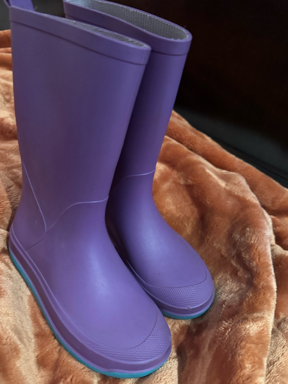 Purple Kids Rain Boots